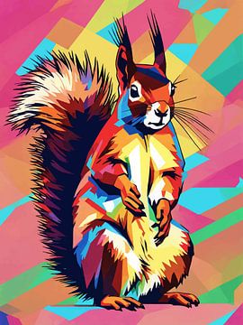 Eekhoorn Pop Art 2 van MIROKKU