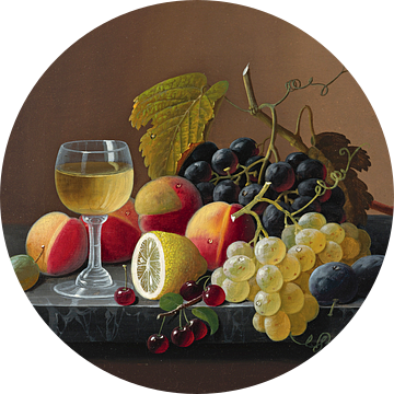 Stilleven van fruit met citroen, Severin Roesen
