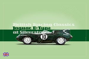 Jaguar D-Type in Silverstone, England