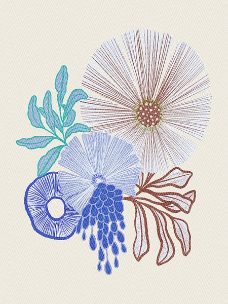 Coral floral by Nikita Jariwala