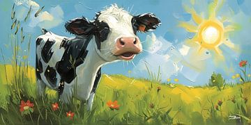 vache de ferme abstraite sur Gelissen Artworks