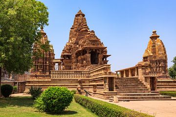 De tempels van Khajuraho in India van Roland Brack