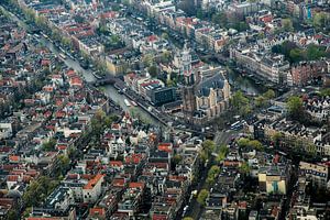 Westerkerk van Amsterdam vanuit de lucht van Melvin Erné