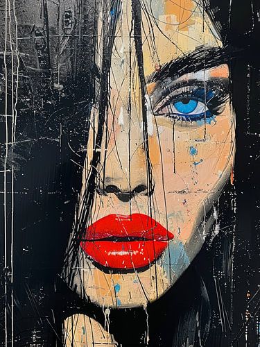 Modernes abstraktes Porträt