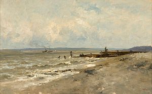 Carlos de Haes-Zeezijde paysage de quai brisé, Paysage antique