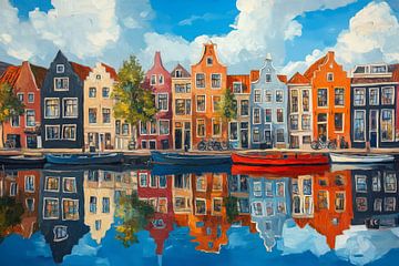 Huizen aan een kanaal van ARTemberaubend