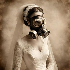Toilet Art Bride Gas Mask by FoXo Art