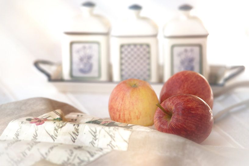 Drie appels in landhuisstijl van Tanja Riedel