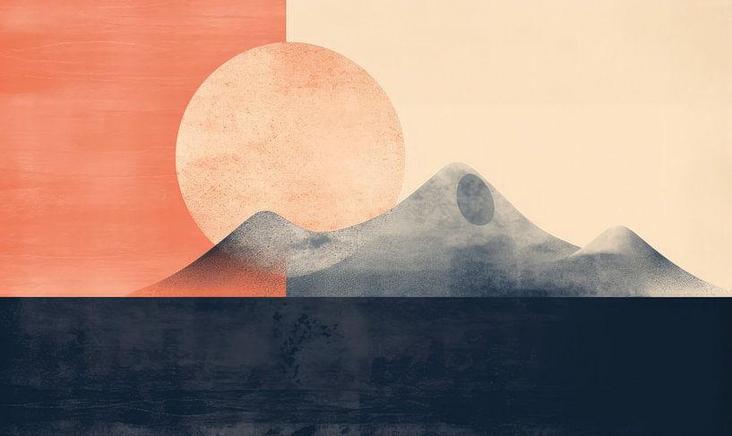 Abstrakter Berg Fuji von ByNoukk