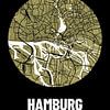 Hamburg - Stadsplattegrond ontwerp stadsplattegrond (Grunge) van ViaMapia