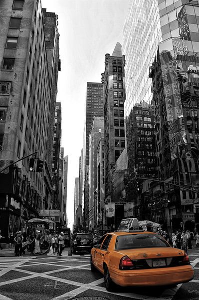 Yellow cab in New York. van Tilly Meijer