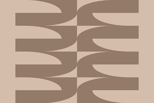 Abstracte kunst in neutraal bruin en beige nr. 6