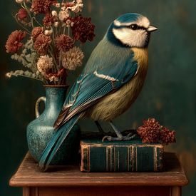 Vintage Blaumeise von Preet Lambon