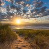 Beach at sunset by Jeroen Lagerwerf