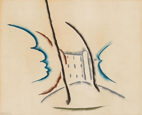 Walter Ophey - Landschapsstudie, ca. 1920