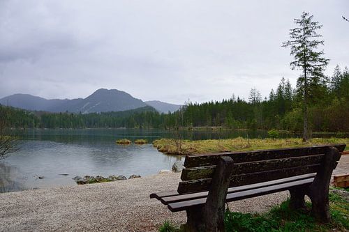 Hintersee op een regenachtige dag