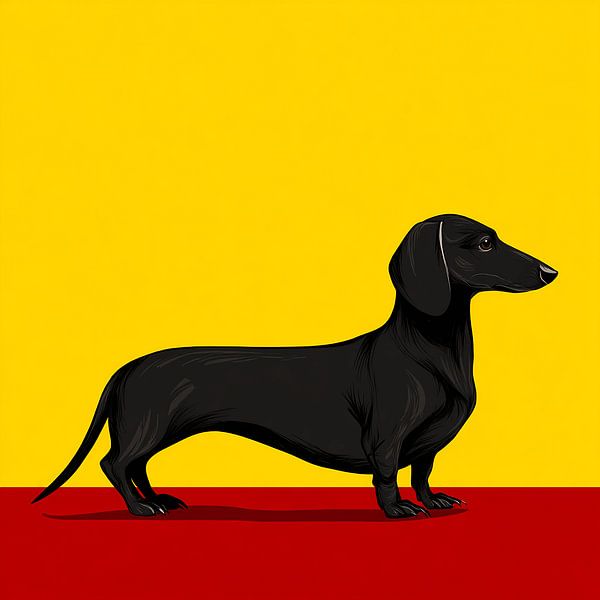 Le teckel vigilant par Karina Brouwer