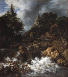 Jacob van Ruisdael - Wasserfall in einer bergigen Nordlandschaft