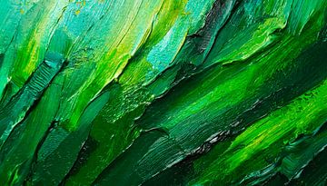 Schilderij in kunst met groene kleur van Mustafa Kurnaz