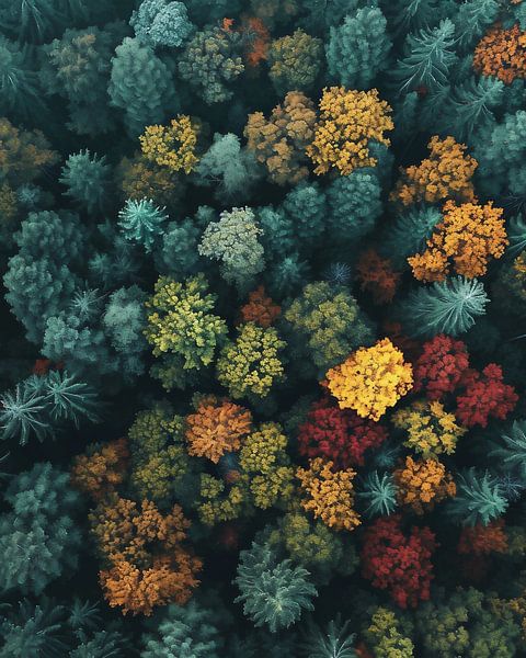 Blick von oben auf den Wald von fernlichtsicht