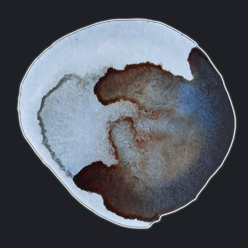 SOFT COOL AQUA MINERAL 990 - Watercolour Art with Cool Depth and Natural Layering