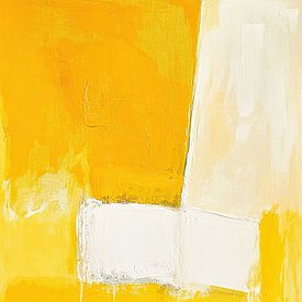 Warmes Gelb mit weißem Einsatz von Moderne Kollektion