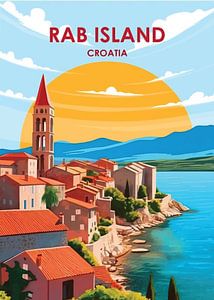 Beauté du littoral de l'île de Rab
