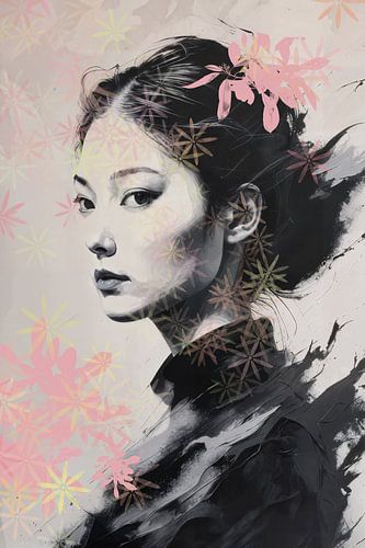 Een vrouw met een subtiele, raadselachtige glimlach