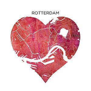 Rotterdam | Stadtplan als Wandkreis von WereldkaartenShop