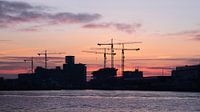 Zonsopgang Haven van Rotterdam van Tony Vingerhoets thumbnail