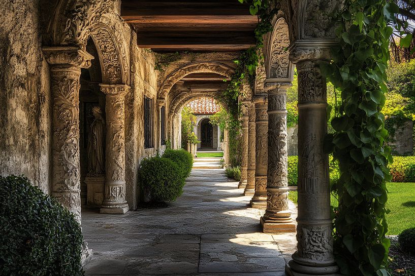 Arcade classique en pierre avec jardin par Imperial Art House