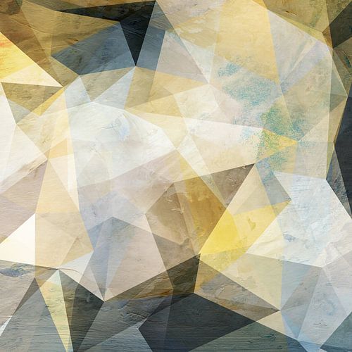 Moderne abstracte geometrische kunst. Gouden herinneringen. Deel 1