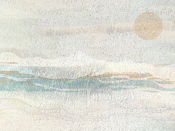 Landschap Japandi Kunst Decent van Claudia Gründler