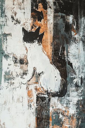 Katze in abstrakter Stille Textur und Form