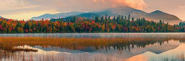 Autumn at Connery Pond in Adirondacks State Park by Henk Meijer Photography