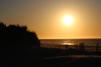Coucher de soleil au bord de la mer
