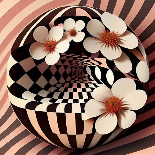 Fleurs de cerisier rondes et roses