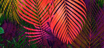 COLORFUL TROPICAL LEAVES no8 van Pia Schneider