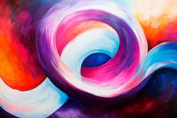 Colourful swings in the abstract by Poster Art Shop