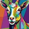Ziege Pop Art Portrait von MIROKKU