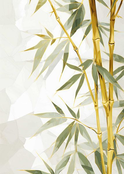 Bamboo Abstract Gold Decor by Morgan
