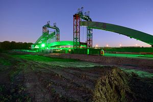 Pont ferroviaire en construction sur la J.C. Verthorenkade à Utrecht sur Donker Utrecht