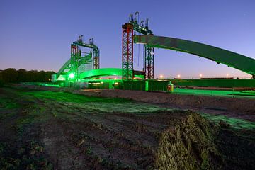 Spoorbrug in aanbouw op de J.C. Verthorenkade in Utrecht van Donker Utrecht