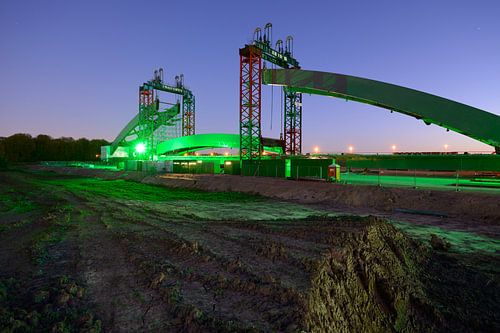 Railway bridge under construction on J.C. Verthorenkade in Utrecht