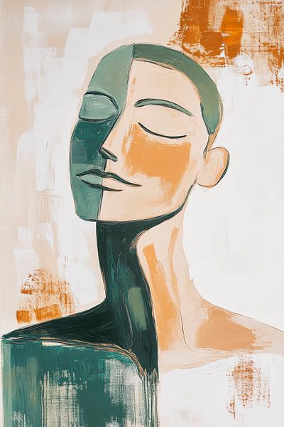 Harmonisches Porträt in Erdtönen von Poster Art Shop