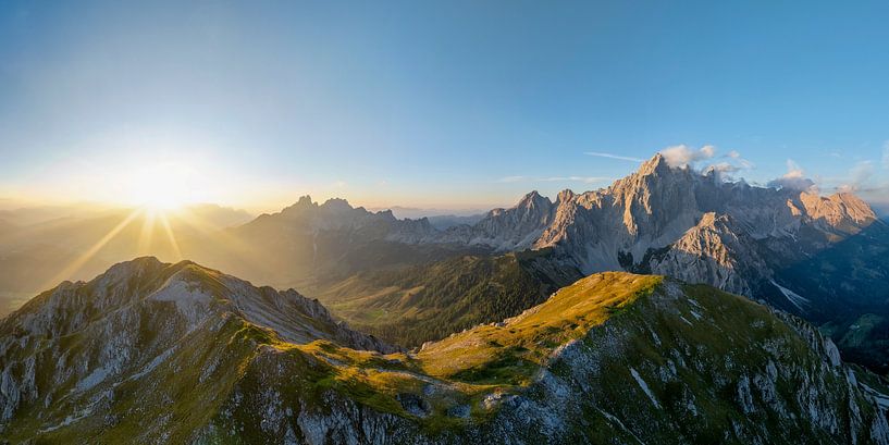 Coucher de soleil sur le Dachstein par Dieter Meyrl