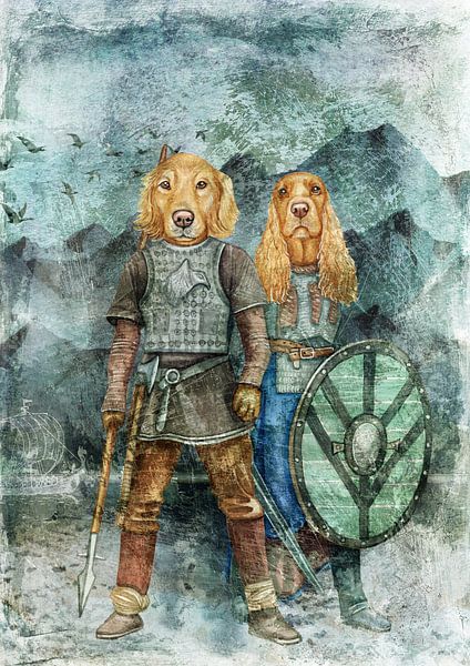 Warrior Dog Vikings by Lucia