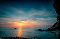 landschap geschoten op de zee van Fuerteventura, langdurige blootstelling en ruige rotsen van Fotos by Jan Wehnert thumbnail