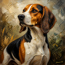 Baumjagender Walker Coonhound von Johannas Art Creations
