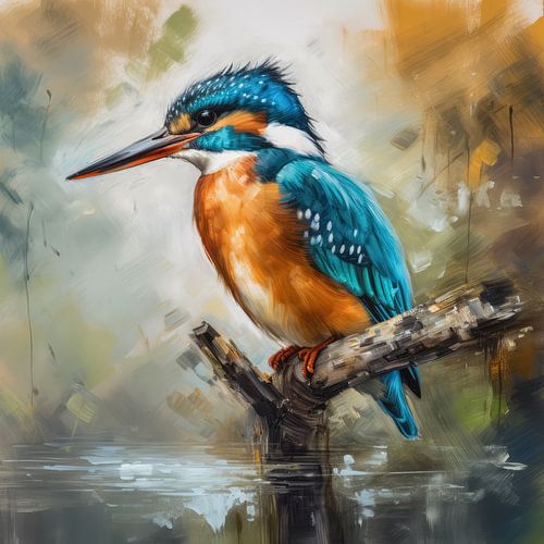 IJsvogel op een takje